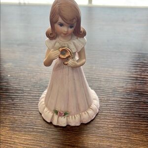 Porcelain Figurine with Pink Dress